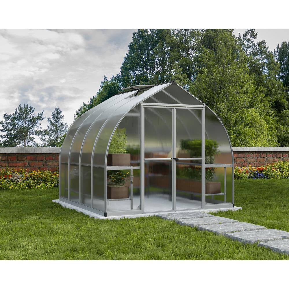 Bella 8 Ft. X 8 Ft. Silver/Diffused Polycarbonate DIY Greenhouse Kit