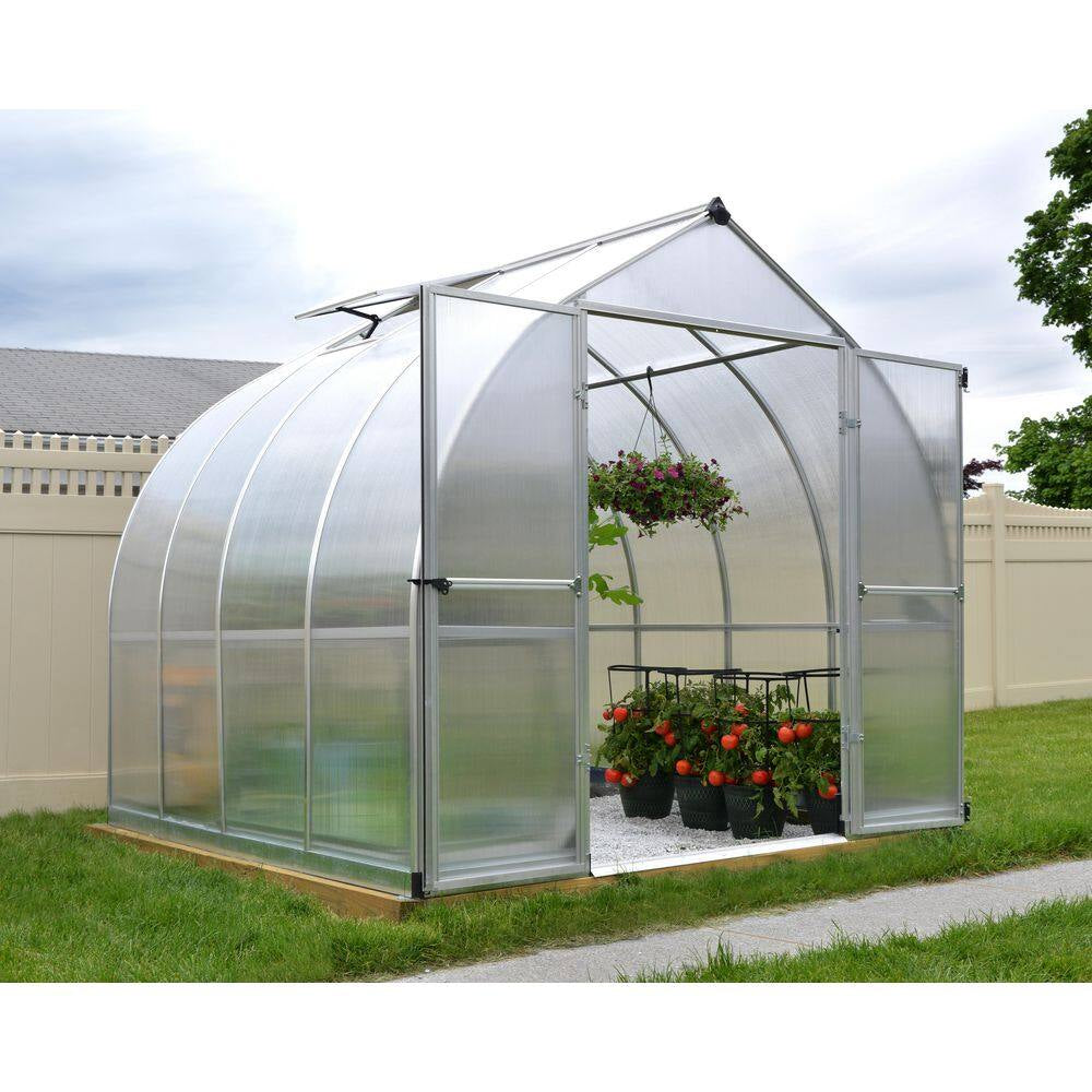 Bella 8 Ft. X 8 Ft. Silver/Diffused Polycarbonate DIY Greenhouse Kit