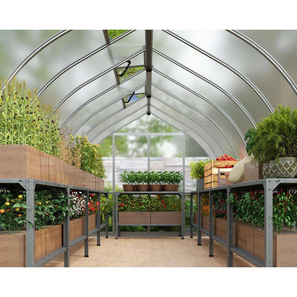 Bella 8 Ft. X 8 Ft. Silver/Diffused Polycarbonate DIY Greenhouse Kit